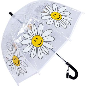 Juleeze Kinderparaplu Ø 65x65 cm Transparant Kunststof Bloemen Paraplu Kids