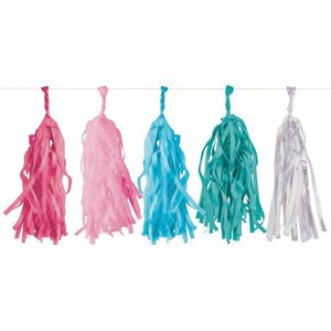 Amscan Flamingo Paradise - Tassel kwasten slinger - multicolor - 3 meter