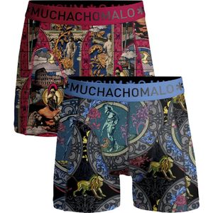 Muchachomalo Ondergoed Print Blauw Rood Rome Boxershort Katoen - Maat L