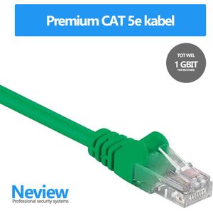 Neview - 20 meter premium UTP patchkabel - CAT 5e - Groen - (netwerkkabel/internetkabel)