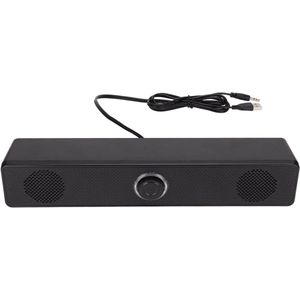 Wired Computer Soundbar Speaker - 35 mm Input, USB Powered, Volume Control - for Desktop PC, Laptop, Tablet
