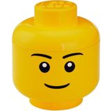 Opbergbox Iconic Hoofd Boy 16 cm, Geel - LEGO