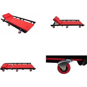 vidaXL Monteursbed met 6 wielen verstelbaar - Auto Ligbed - Auto Ligbedden - Garageapparatuur - Garage Apparatuur