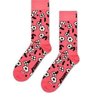 Happy Socks Sokken Dancing Flower Roze - Maat 36-40