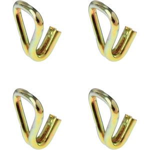 4 STKS Heavy Duty Ratchet Haak 38mm x 3000kg Dubbele J Haak Vervanging voor Tie Down Riems Trailer Strap en Singels Bandjes