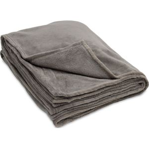 Navaris XL deken met mouwen - Wasbare knuffeldeken voor volwassenen - 200 x 150cm - Met mouwen - Taupe