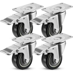 Heavy Duty Casters / Trolley Wheels for Furniture - Rubber Heavy Duty Wheels - Heavy Duty Castors / Transport Wheels 400k