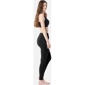 Merry Style Dames Lange Leggings - Sport - Vrijetijdsbroek - Lange - Sporbroek - van Katonen - Brede Taille - MS-MS10-429-LE - Zwart - M