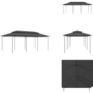 vidaXL Tuinpaviljoen - Tuinpaviljoenen - Overkapping - Overkappingen - Prieel 600x298x270 cm antraciet