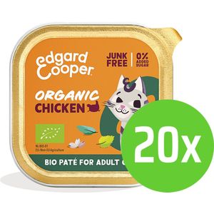Edgard & Cooper Adult Paté Bio Chicken 85 gram - 20 kuipjes