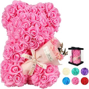 Luxe Rozenbeer - Roze - Rose Bear - Rose Teddy - Valentijn - Moederdag - Rozen Teddy Beer