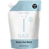 Naïf - Reinigende Wasgel - Navulverpakking - Baby's en Kinderen - met Natuurlijke Ingrediënten - 500ml