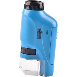 Koning Import - Hand microscoop set voor kinderen - Blauw - Educatief speelgoed - 60x & 120x - STEM Handheld Microscope zakmicroscoop