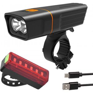 Fietsverlichtingsset Achterlicht en Voorlicht LED USB Oplaadbaar