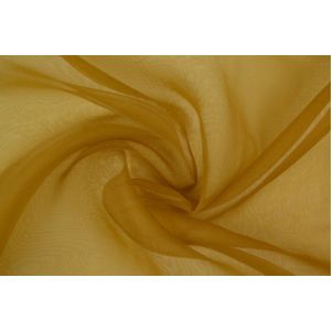 Organza stof - Donker okergeel - 1 meter - Per meter - 150cm breed