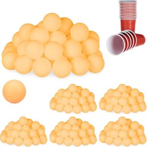 288x beerpong ballen - pingpongballen oranje - 38 mm - tafeltennis balletjes