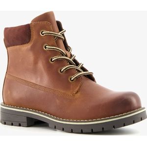 Hush Puppies leren jongens veterboots - Bruin - Maat 38