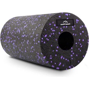 30 cm medium hard zwart paars incl. boekje professionele fasciarol voor rug wervelkolom Foam Roller Massage Roll Yoga Massage Roller