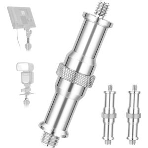 Neewer® - 1/4"" naar 3/8"" Metalen Mannelijke Omzetter Schroef Adapter Spigot Stud 3-Pack voor Studiolamp Statief, Hot Shoe/Cold Shoe Adapter, Balhoofd, Draadloze Flits Ontvanger, Trigger - ST22 - Duurzame Omzetters