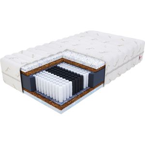 FDM® FELICITY Matras 140x200 cm - Hoogte 25 cm H3 en H4 - Multi Pocketvering Matrassen - Dubbelzijdig - 7 zones - Antiallergisch