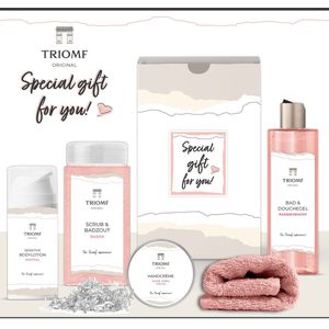 Geschenkset “Special Gift For You!” - 5 producten - 1100 gram - Giftset voor haar - Speciaal voor jou - Luxe wellness cadeaubox - Cadeau vrouw - Set Valentijnsdag - Geschenk verjaardag - Cadeaupakket - Vriendin - Zus - Moeder - Roze - Zalmroze