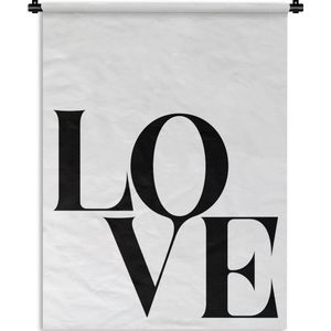 Wandkleed - Wanddoek - Tekst - Love - Quotes - 150x200 cm - Wandtapijt