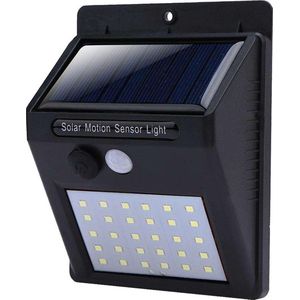 Automatische Solar LED lamp - 30 LED - Zonne-energie - beweging sensor - tuinverlichting - zwart