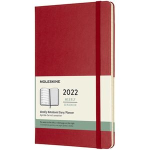 Moleskine 12 Maanden Agenda - 2022 - Wekelijks - Large - Hardcover - Rood