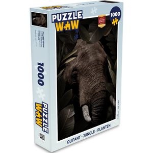 Puzzel Olifant - Jungle - Planten - Legpuzzel - Puzzel 1000 stukjes volwassenen