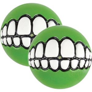 Rogz Grinz Treat Ball Small - Hondenspeelgoed - 2 x Lime S