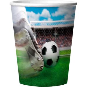 Voetbal Bekers 3D Plastic 250ml 4 stuks