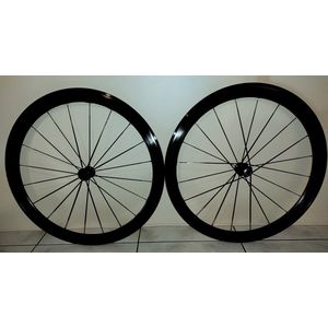 VMT Speed 5.0 full black 2024 alu race wielset voor velgremmen/bandjes Campagnolo 9/10/11speed wielen racefiets koersfiets