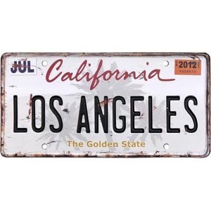 Signs-USA - Souvenir kentekenplaat nummerbord Amerika - verweerd - 30,5 x 15,3 cm - California - Los Angeles