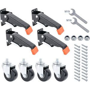 Heavy Duty Castors - Zwaarlast Zwenkwielen / Trolley Wielen voor Meubels,Pack of 4,