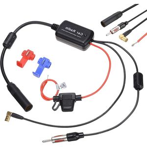 Auto DAB antenneversterker splitter voor autoradio - achteraf inbouw - stekker radio-adapter - antenne-adapter .