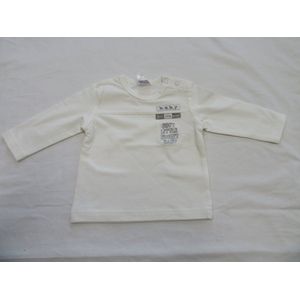 Dirkje - Unie - T- shirt lange mouw - Gebroken wit - BABY Soft Little Sweet - 3 maand 62