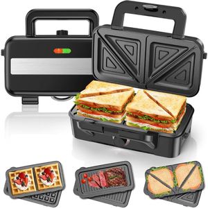 MKSS® Contactgrill - Tosti Apparaat - Tosti-ijzers - Panini Grill - Zwart met Zilver
