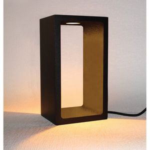 Tafellamp Corridor Zwart - hoogte 18,2cm - LED 6W 2700K 600lm - IP40 - 3-stappen Dimmer > lampen staand led zwart | tafellamp zwart | tafellamp slaapkamer zwart | tafellamp woonkamer zwart | led lamp zwart | sfeer lamp zwart | design lamp zwart