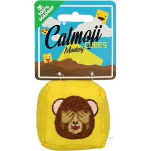 Emoji Cat Cube Monkey (met MadNip) Speelgoed voor katten - Kattenspeelgoed - Kattenspeeltjes