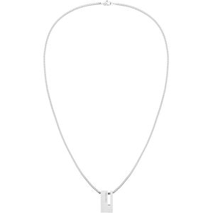 Calvin Klein CJ35100019 Heren Ketting - Collier - Sieraad - Ketting met hanger - Fantasie - Staal - Zilverkleurig - Venetiaans - 10 mm breed - 60 cm lang