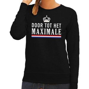 Zwart Door tot het Maximale trui - Sweater voor dames - Koningsdag kleding M