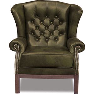 Chesterfield Fauteuil Cathedral | Mos Groen | 2 tot 4 weken levertijd