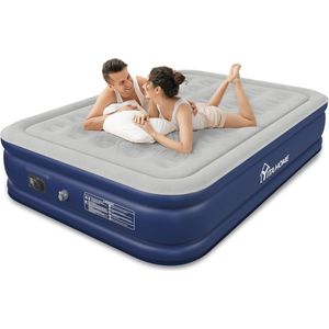 Zelfopblazend luchtbed voor 2 personen, comfortabel opblaasbaar matras met elektrische pomp - ideaal voor kamperen en logeerkamer