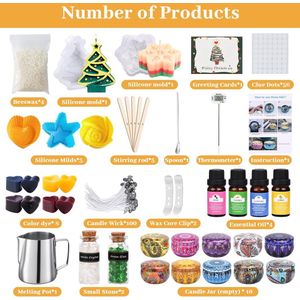 Kaarsenmakerset - Maak je eigen kaarsenset, doe-het-zelf geurkaarsencadeauset, kaarsenmaakset