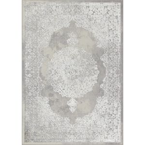 SURYA Vloerkleed - Woonkamer, Slaapkamer - Vintage Oosters Tapijt DEFNE - Wit/Grijs - 200x275 cm