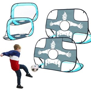 Voetbaldoel met Doelwand voor Kinderen - 125x80 Pop-Up Doel Opvouwbaar - Tuin Voetbaldoel Pop-up Doel - Handbaldoel met Net - Ijshockeydoel Straathockeydoel