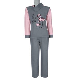 UNIFICATO Fleece pyjamaset voor dames - huispak - grijs - maat S