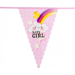 Boland Vlaggenlijn Baby Girl Meisjes 6 Meter Polyethyleen Roze