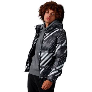 SUPERDRY Sportstyle Puffer Jas Mannen Grijs - Maat XL