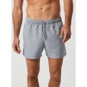 Björn Borg Solid Zwembroek Heren - Zwemshort Mannen - Korter Model - Gerecycled Polyester - Lichtgrijs - Maat M